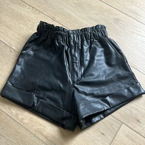 Abercrombie Leather High Waist Shorts